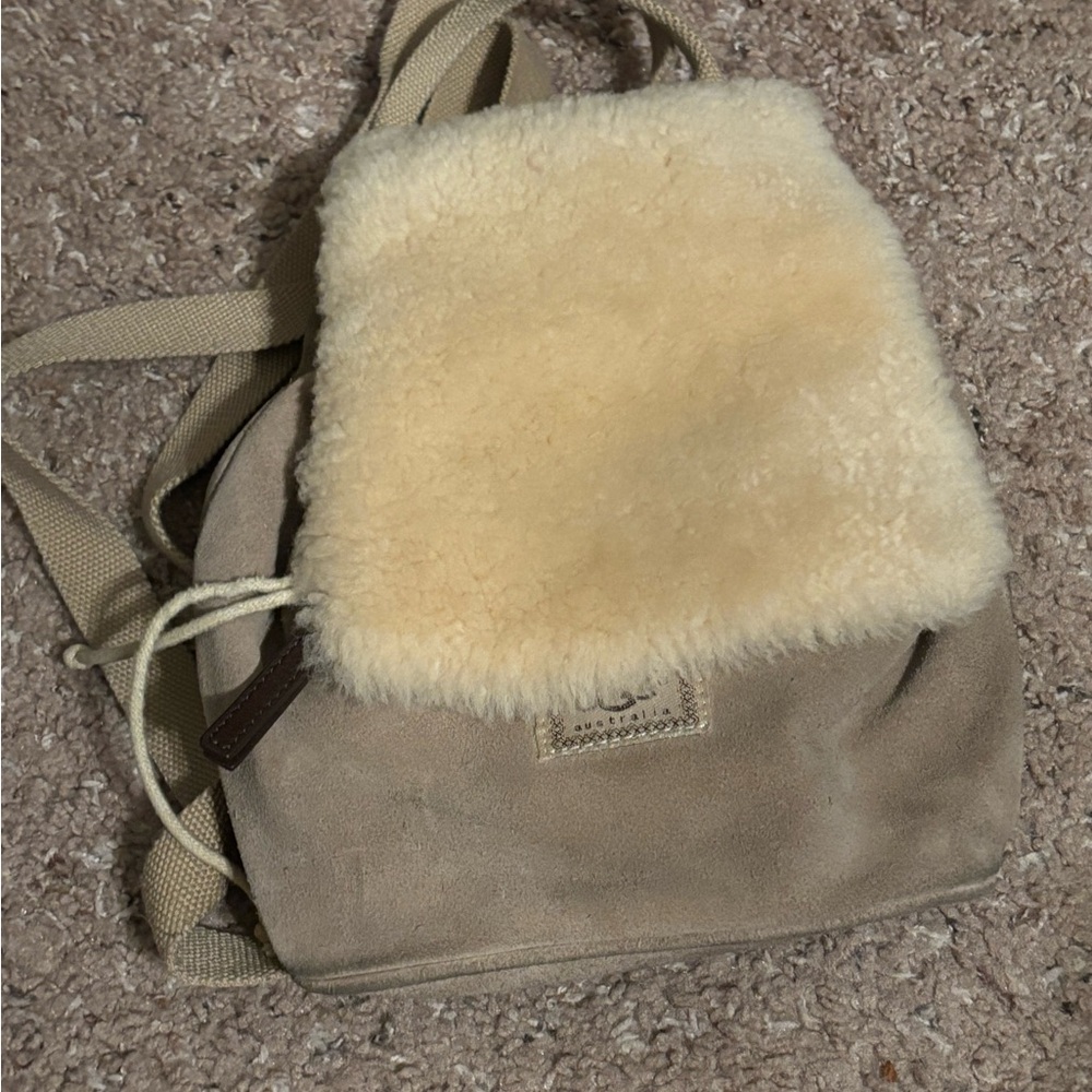 Ugg Shearling Flap Tan Backpack - image 1